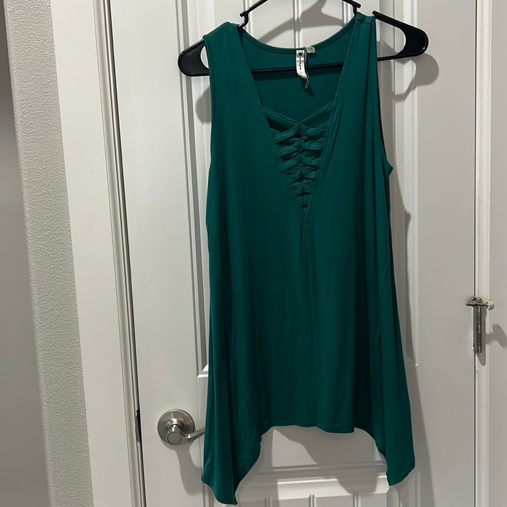 Teal Blouse Tank Top